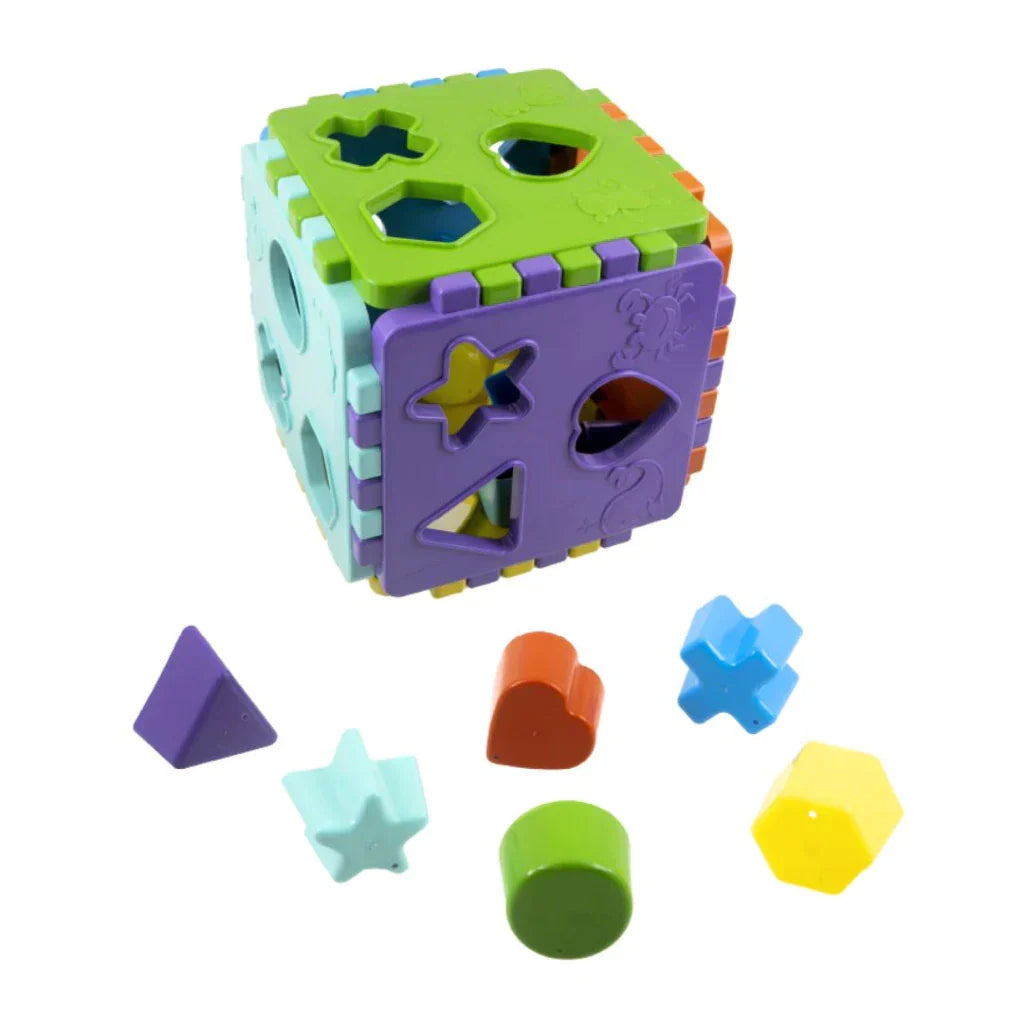 Cubo Didático Educativo de Encaixe | Brinquedo Pedagógico Colorido para Crianças +12 Meses – Brincaae