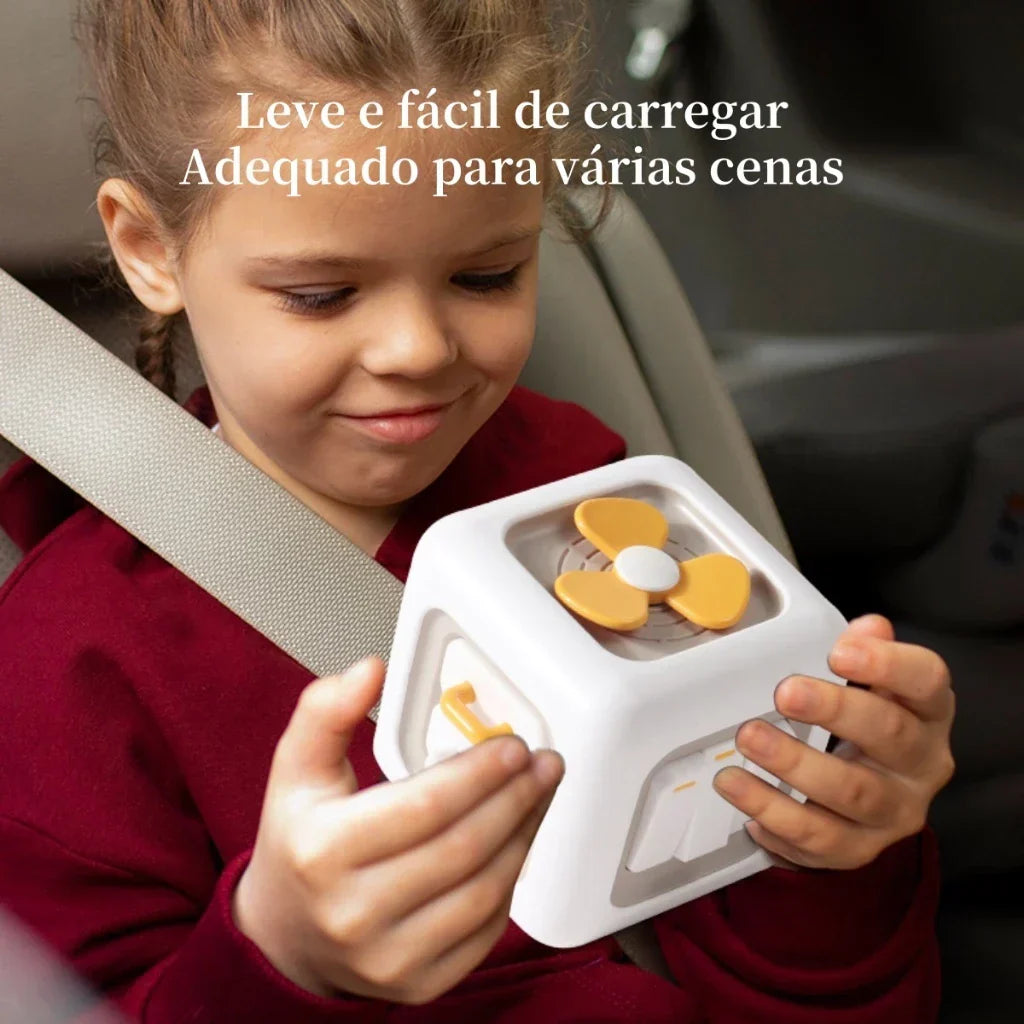 Brinquedo Sensorial Montessori 6 Lados | Cubo de Atividades Educativo para Crianças 3+ – Brincaae