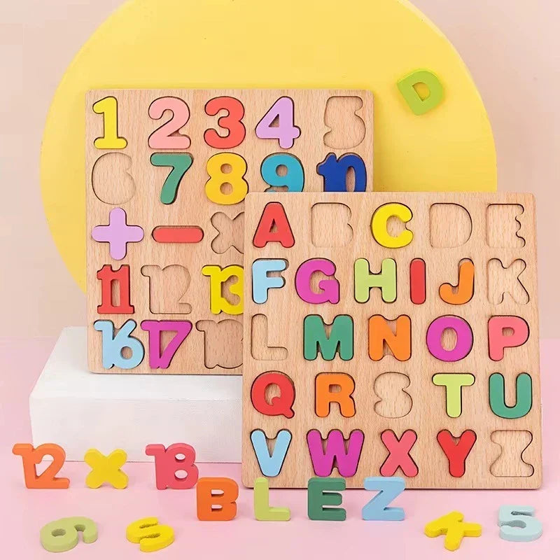 Kit 2 Tabuleiros Educativos Pedagógicos | Alfabeto, Números e Formas Geométricas para Crianças – Brincaae