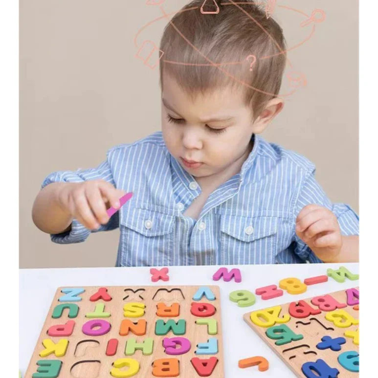 Kit 2 Tabuleiros Educativos Pedagógicos | Alfabeto, Números e Formas Geométricas para Crianças – Brincaae
