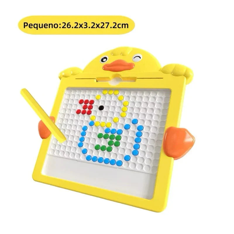 Tábua de Desenho Magnético Infantil Colorida | Brinquedo Educativo Reutilizável 49 Espaços – Brincaae