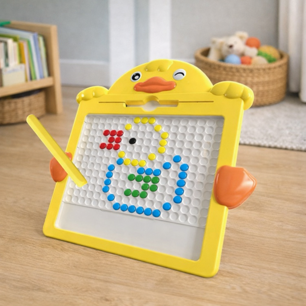 Tábua de Desenho Magnético Infantil Colorida | Brinquedo Educativo Reutilizável 49 Espaços – Brincaae